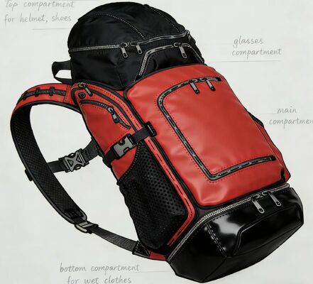 Металлическая спортивная сумка с водонепроницаемым полиэстером и отражающими полосками для спортзала и путешествий