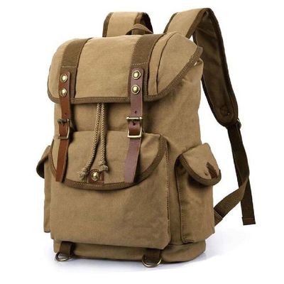 Unisex винтажный рюкзак рюкзака перемещения холста для пешего туризма