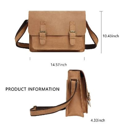 Сумки ноутбука офиса винтажного Handmade Cowhide кожаные для людей
